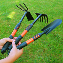 Household planting flower small shovel gardening tool set small shovel planting vegetables long and thick stainless steel hoe