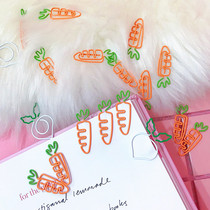 Cartoon cute fruit carrot paper clip white radish memo clip simulation white radish paper clip office stationery
