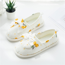 Moon shoes September maternal shoes postpartum Spring and Autumn 10 months super soft pregnant womens shoes non-slip autumn bag with cotton slippers
