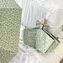 haru green BAO WEN salt series clear umbrella dual-use sun umbrella fully automatic folding sunscreen for sun protection