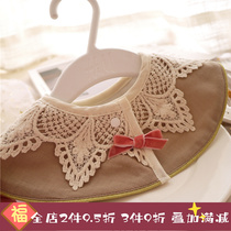 2 ● 360-degree Japanese pure cotton baby saliva towel shape bib bib fake collar