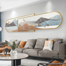Nordic living room hanging painting Modern light luxury sofa background wall decoration painting Bedroom double layer superimposed landscape mural banner