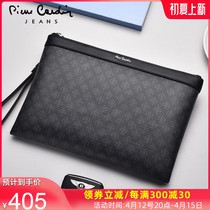 Pilkardanhandbag mens genuine leather large capacity fashion designer luxury brand printed envelope hands grab the mens bag