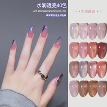 VDN40 color nail polish glue transparent color system 2021 new small set of water moist transparent ice through nude nail set