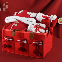 Newborn Supplies Baby Gift Boxes Baby Spring Summer Thicken Warm One-piece Clothes Khaclothes China Wind Suit