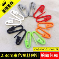 Clothing store tag small pin black and white plastic safety pin color childrens clothes hanging tag rope small buckle pin