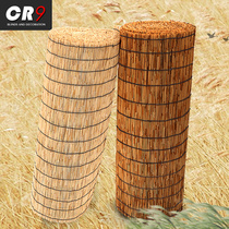  CR9 Reed curtain large roll large bundle sunshade grass curtain roller curtain curtain partition wall decoration retro ceiling door curtain