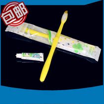 Hotel supplies hotel disposable toothbrush toothpaste set teeth two-in-one washing custom-made wholesale