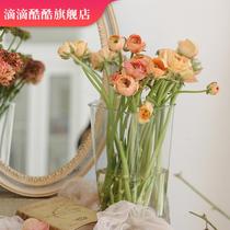 Waking flower bucket flower shop special plastic large flower Flower Flower bucket home deep water French transparent high barrel