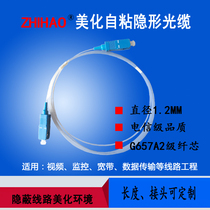Zhihao self-adhesive invisible transparent optical cable optical fiber extension cable leather wire optical fiber pigtail fiber jumper SC