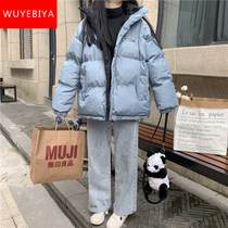  Down cotton clothes womens 2021 new winter clothes junior high school and high school students Korean loose thickened short cotton coat jacket