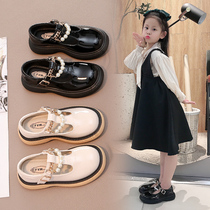 Womens shoes Childrens small leather shoes autumn shoes baby Princess single shoes 2021 new spring and autumn Mary Jane black autumn