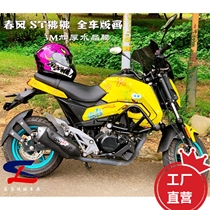 Spring breeze baboon ST printmaking sticker decals motorcycle modification custom full car film body sticker painting pull flower version flower