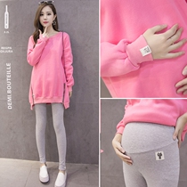 Pregnant womens autumn suit fashion autumn and winter New out net red 2021 top two-piece Spring and Autumn Tide