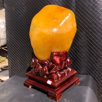 Longling Huanglong Jade rough yellow wax stone rough natural seed ornaments Home living room office decoration crafts