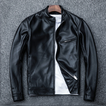 New anti-season special price pick-up Leather Leather Clothing Male head layer Sheep leather upstanding Youth Leather Jacket Jacket