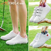 aleck Aili cool womens golf shoes waterproof breathable sports leisure golf fixed nail womens white shoes
