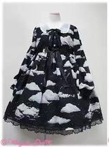 Spot AP solid color small white cloud mistysky OP JSK Japan lolita black cloud