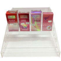 Direct selling pharmacy condom shelf Supermarket plastic display storage rack Display rack storage rack detachable