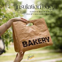 Insulation Lunch Box Bag DuPont Paper Class Lunch Bag With Rice Waterproof Oil-Proof Portable Meal Pocket Lunch Bag Large Capacity