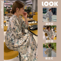 Big Code Spring Women Dress New Tea Hysteria Style Retro Design Sense little crowdsourced sister Senior Sensation Shatter Dress dress