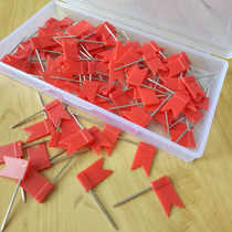 Red flag nail long needle color map marking nail monochrome 100 Cork pin I-shaped nail