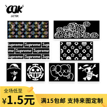 DDK sneakers custom aj1 sneakers diy sticker scratch template one piece of hollow OW pattern hand painted spray painting