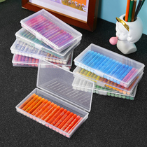 Portable oil painting stick storage box small travel portable transparent plastic children Golle beauty pen crayon empty box