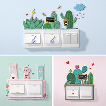 3d stereo double switch sleeve night light switch with protective sleeve wall sticker modern minimalist creative lamp socket trio-decoration