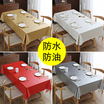European tablecloth waterproof oil-proof and anti-Hot Disposable hotel restaurant tablecloth rectangular household coffee table tablecloth mat