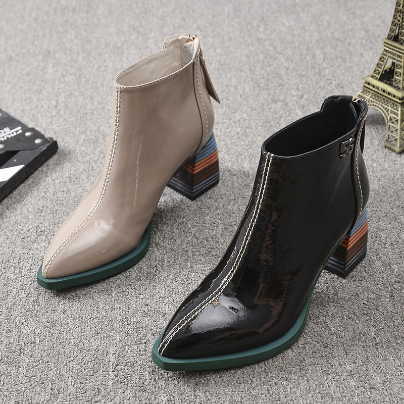 Shoe zipper tip color small crowd tide