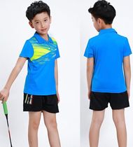 New childrens professional table tennis suit short-sleeved badminton suit quick-drying sports competition training jersey for men and women