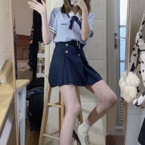 Aurora jk uniform Dongli i Yigao Korean college style school uniform Thai class dress Full dress Summer short sleeve under skirt female