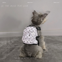Dog small dog backpack pet schnauzer Teddy dart bucket reflective self backpack leash out portable accessories