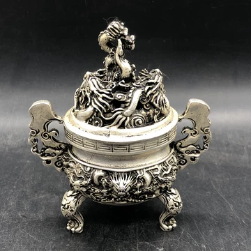 中国　乾隆年製　香炉 中国美術乾隆年製青磁香炉旧家蔵出(SH367)