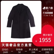 LIU * JO UOMO Black suit collar Wool structured casual wool coat Mens long coat