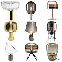 Nordic minimalist post-modern light luxury lamp designer bedroom bedside lamp model room living room decorative glass creativity
