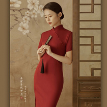 Toast robe Chinese red bride can usually wear wedding dress engagement dress back to door dress