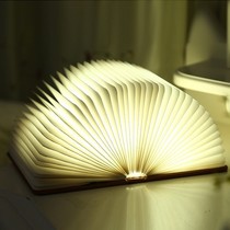 Creative folding book light LED charging night light Mid-Autumn Festival wholesale custom birthday gift luminous book desk lamp