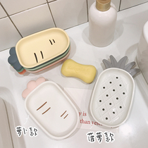 Cartoon Double Soap Box Drain Toilet Punch Free Home Nordic ins Creative Personality Cute Soap Box