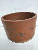 Collection of old flower pots Nanni purple sand flower pots painted high 13 diameter 22 weight 2 2kg
