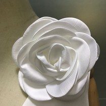 White handmade flower headdress accessories wedding dress cheongsam corsage photo shape wedding performance big flower