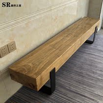 Nordic solid wood TV cabinet Industrial style retro old log long stool simple household personality shoe stool bench