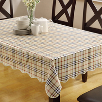 Tablecloth waterproof anti-hot and oil-proof disposable PVC plastic table tablecloth fabric rectangular coffee table mat Nordic household
