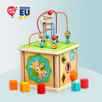LucyLeo Lucy Leo early education hexahedral combination baby multifunctional cognitive treasure chest toy LL248