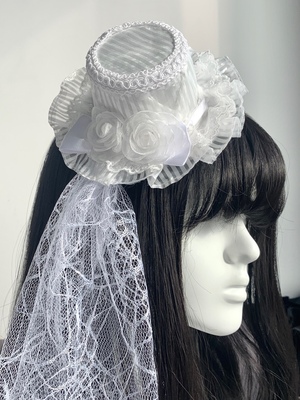taobao agent Black Bubble & Original Creative NOLOLITA Third Anniversary White Catricle Headpowder Head Tale Lolita
