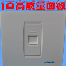 Type 86 single-port network RJ45 panel computer phone 1 bit RJ11 socket panel information socket panel