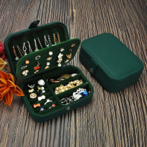 Ear stud earrings small hand jewelry box ring jewelry storage box portable travel jewelry bag female Net red same model