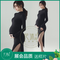 282 photo studio pregnant women Photo clothing pregnancy photography art photo clothes slim knitted autumn winter dress