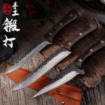 Forged and beaten bone knife Frontal Lid Country Butcher Knife Killing Pig Special Knife Split Knife Kill Fish Knife Special Steel Scraped Pig Hair Knife